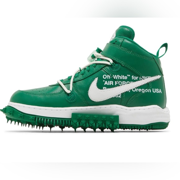 Off-White x Air Force 1 Mid SP Leather 'Pine Green' - Picture 3 of 6